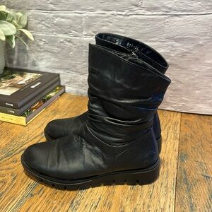 APROPO Black Lined Ankle Boots Size 36